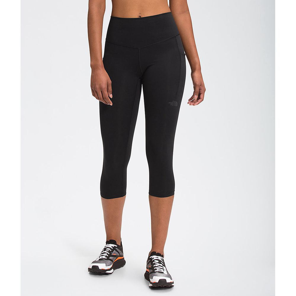 The North Face Leggings Womens Australia - The North Face Motivation High-Rise Pocket Crop Black Fla